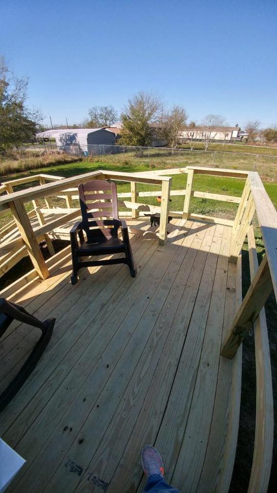 Backyard Deck with Wheelchair Ramp